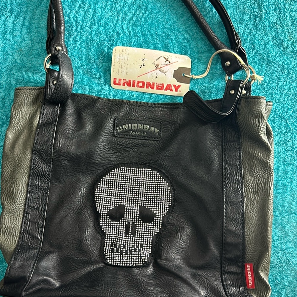 UNION BAY skull SHOULDER WOMEN black handbag